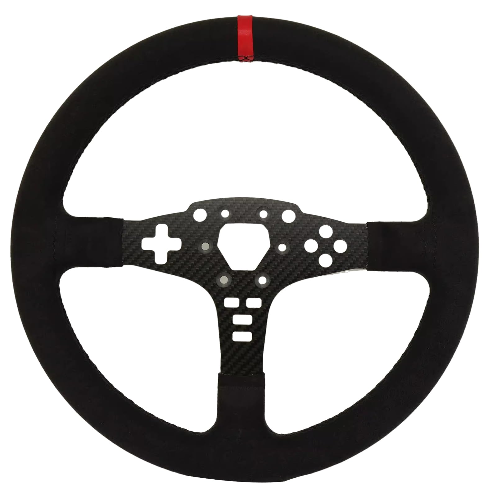 Photo 1 of Replace 13 inch lightweight Suede/Leather Steering Wheel Replace Panel For MOZA R5/R3/ES/ESX Bundle Gaming Racing Wheel (With full Suede)