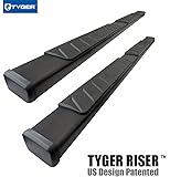 TYGER RISER For 15-16 Chevy Colorado/GMC Canyon Extended Cab 4inch Black Side Step Nerf Bars Running Boards