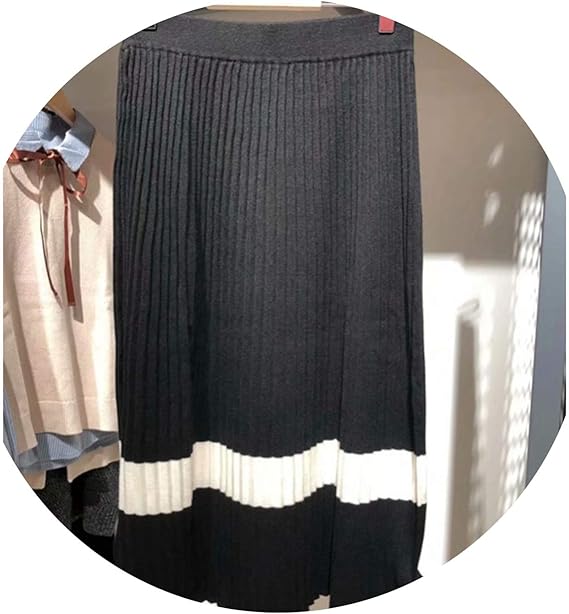 Amazon 冬スカート 冬なのに可愛いいニットスカートスカート ロングで ハイウエストの秋冬 ブラック S スカート 通販
