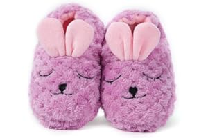 Csfry Baby Girl's Premium Soft Plush Slippers Cartoon Warm Winter House Shoes