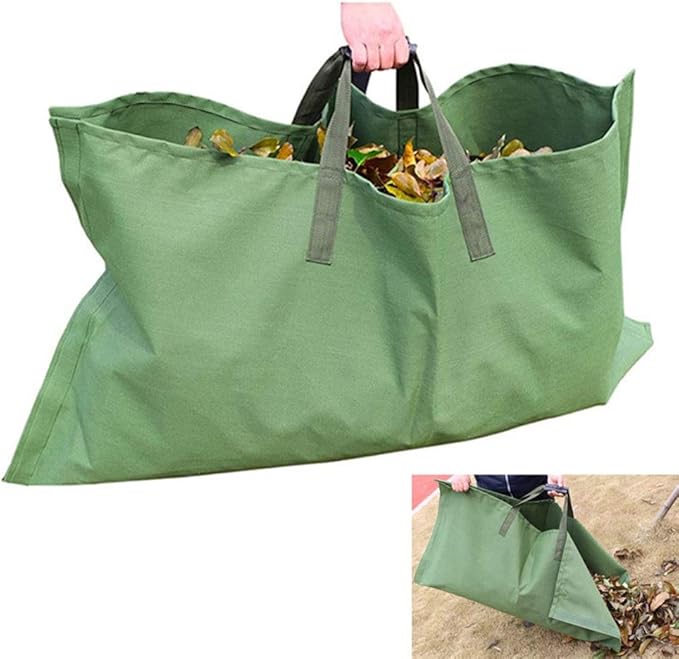 LJIANW Garden Waste Bags Heavy Duty, Green Garden Reusable