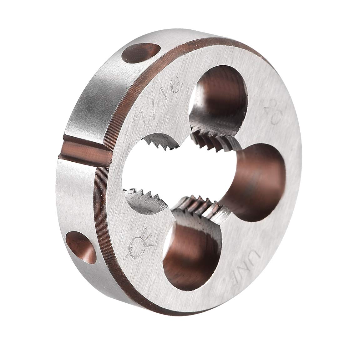 sourcing map 7/16-20 UNF Round Die, Machine Thread Right Hand Threading Die, Alloy Tool Steel Screw Thread Cutting Die