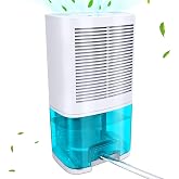 Dehumidifier 68oz(2000ml) Small Dehumidifier with Drain Hose for Up to 650 sq.ft Ultra Quiet Mini Portable Air for Home Basements Bathroom Bedroom Closet Kitchen RV