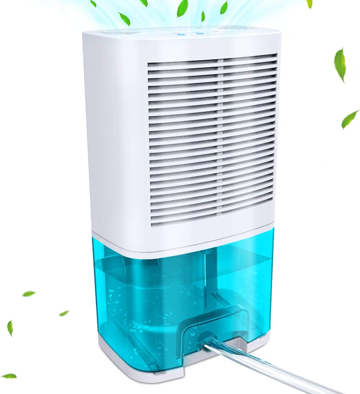 Photo 1 of Levoair Dehumidifier 68oz(2000ml) Small Dehumidifier with Drain Hose for Up to 650 sq.ft Ultra Quiet Mini Portable Air for Home Basements Bathroom Bedroom Closet Kitchen RV