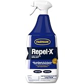 Farnam Repel-X Fly Spray for Horses, Ready To Use, 32 fl oz Spray | Ready-to-use fly spray for horses and dogs that kills and repels flies, mosquitoes, gnats and ticks.