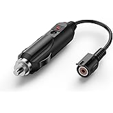 12v Heated Electric Visor Shield Adaptor Snowmobile Heated Helmet Connector RCA Plug with Indicator Light