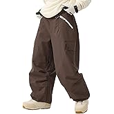 GSOU SNOW Women Men Baggy Ski Pants Loose Snowboard Pants Insulated Snow Pant Waterproof Windproof Outdoor Sport