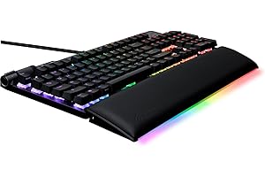 ASUS ROG Strix Flare II Animate 100% RGB Gaming Keyboard - Hot-swappable, ROG NX Red Linear Switches, Customizable LED Display, PBT Keycaps, Acoustic Dampening Foam, Media Controls, Wrist Rest