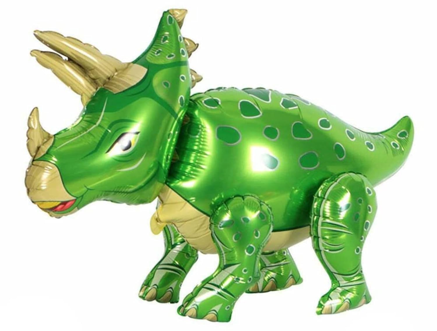 Green Triceratops 3D Dinosaur Foil Balloon, 85cm