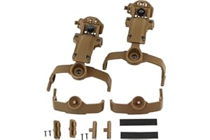 Hearangel 2.0 Version ARC Adapter for Comta II/III Tactical Headset Compatible with MLOK/Fast ARC/Wendy Helmet Mounting (Coyote Brown)