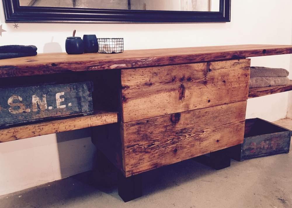 Altholz Waschtisch 215x55x80cm Einmalig : Amazon.de: Handmade Produkte