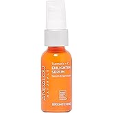 Andalou Naturals Turmeric + Vitamin C Enlighten Serum | Illuminating Face Treatment for Uneven Tone & Sun Damage | With Turmeric and Fruit Stem Cells | 1.1 fl oz