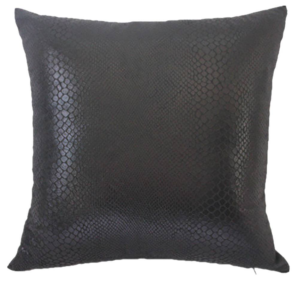 Buy Chezmax Square Snake Skin Printed Stuffed Cushion Warp Suede