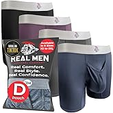 Real Men Custom Pouch Nylon Boxer Briefs 6, 7 and 9 inch Inseam - ABCD Custom Pouch Size - Waist XS-5XL