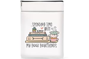 NGZS Book Lovers Gifts Book Sleeve, Bookish Book Club Gifts Book Covers for Paperbacks, Christmas Birthday Book Pouch Book Protector, Bookworm Librarian Gifts for Women Reader Coworker Book Accessories
