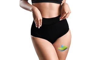 axbeeax Period Swimwear for Teenage Girls 4-Layer Leakproof Middle Waisted Bikini Bottoms for Water Activities
