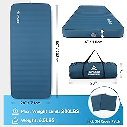 Hikenture 4 INCH Thick Self Inflating Sleeping Pad