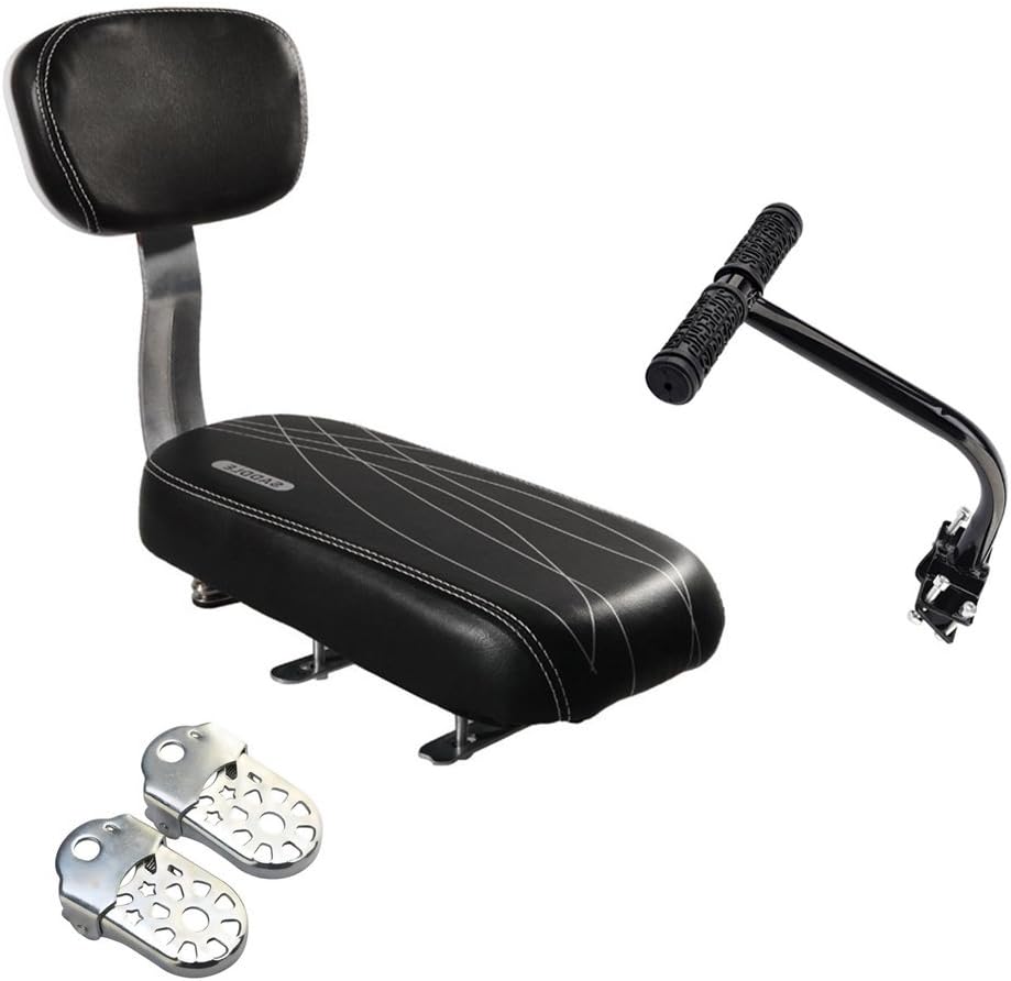 Bicycle Rear Seat Cushion Armrest Footrest Set,ACVCY Bike Back Seat