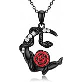 YYmqmq 925 Sterling Silver Horse Moon Pendant Necklace Gifts for Horse Lovers