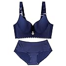 HUABAN Women Push up Seamless Wireless Padded Bra Plus Size Bralette Plunge Lingerie