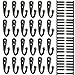 24 Pieces Coat Hooks Wall Mounted Robe Hook Single Coat Hanger No Scratch and 50 Pieces Screws （Bronze）