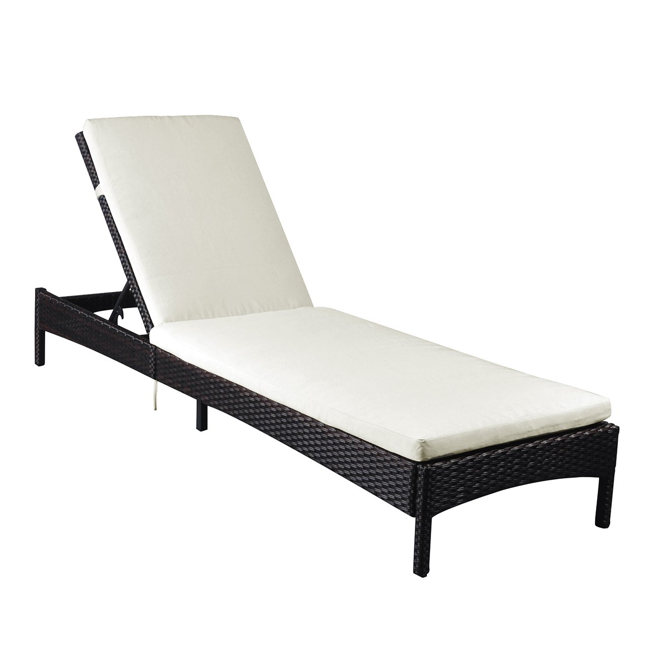 Amazoncom Outdoor Patio Reclining Chaise Lounge Chair Adjustable