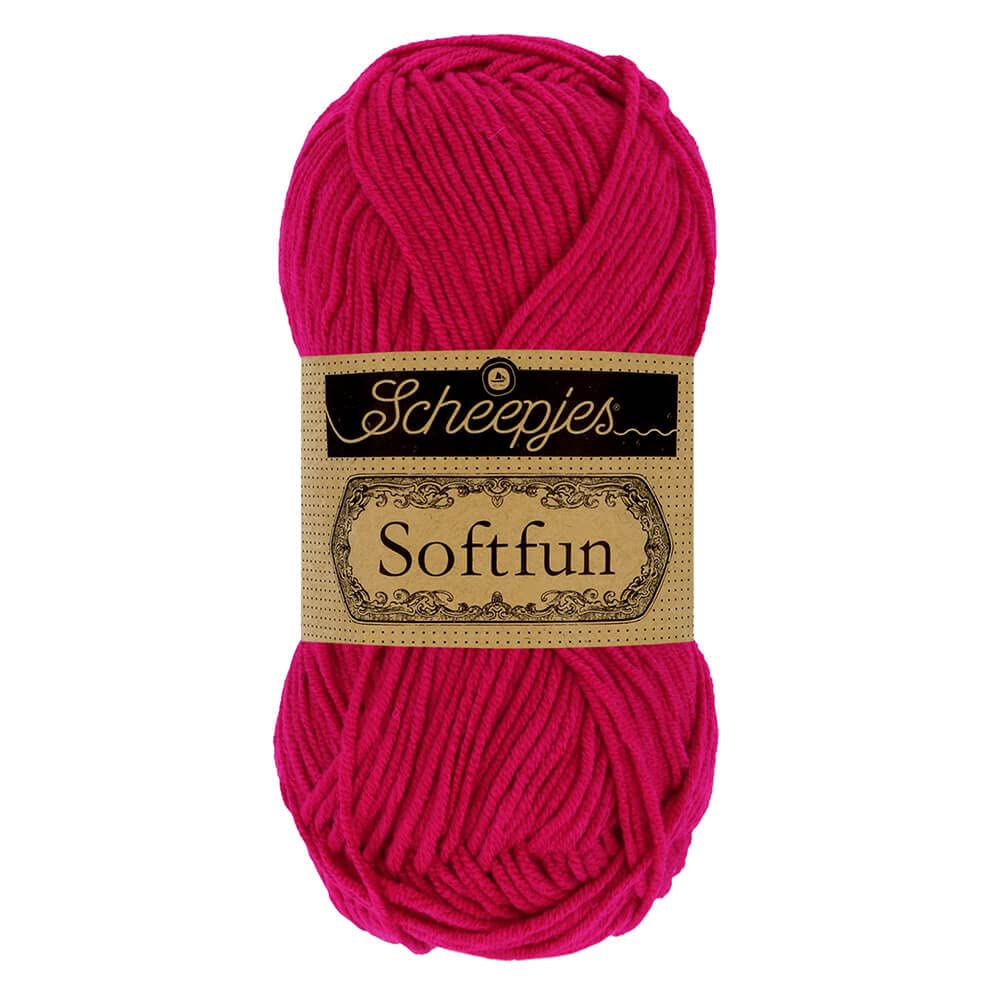 Scheepjes - Scheepjes Softfun 2655 Cerise Yarn - 1x50g — image 1