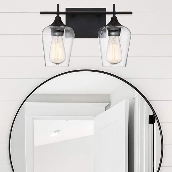 SAVOY HOUSE 8-4030-2-322 OCTAVE BOHEMIAN CLEAR GLASS BATHROOM VANITY WALL LIGHT, 2-LIGHT 120 TOTAL WATTS, 10″ H X 14″ W, WARM BRASS