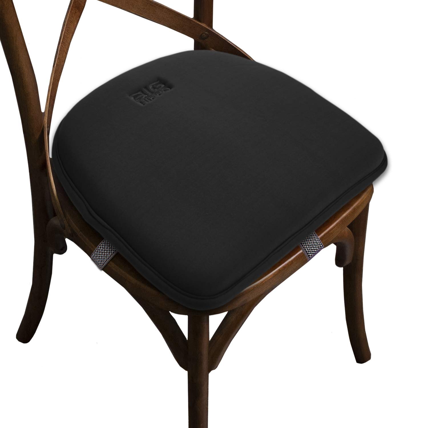 Big Hippo Seat Cushion Memory Foam Seat Pads for Chairs Padded Cushion Chair Seat Pads with Elastic Bands Non-Slip Seat Pad Cushions for Home Kitchen Garden Office Car (Black) — image 1