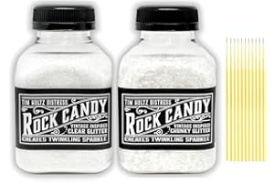 2025 Rock Candy Bundle - Tim Holtz Distress Rock Candy Vintage Inspired Clear Glitter Original and Chucky with Trebbies Detai