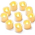 Homemory 12-Pack Flameless LED Tea Lights Candles Battery Operated, 200+Hour Fake Electric Candles TeaLights for Votive, Aniv
