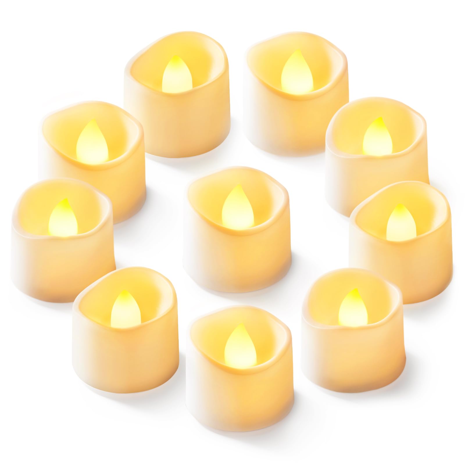 Photo 1 of Homemory 12-Pack Flameless LED Tea Lights Candles Battery Operated, 200+Hour Fake Electric Candles TeaLights for Votive, Aniversary, Wedding Centerpiece Table Decor, Funeral, Halloween, Christmas