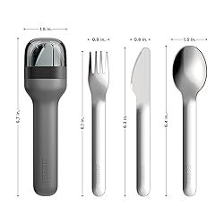 ZOKU Pocket Utensil Set, Charcoal - Stainless Steel