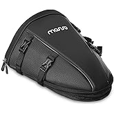 MOSISO Motorcycle Tail Bag Multifunctional Waterproof Polyester Storage Saddle Bag, 10L Outdoor Sports Motorbike Rear Seat Light Tank Handbag Tool Carry Pouch with Shoulder Strap, Black