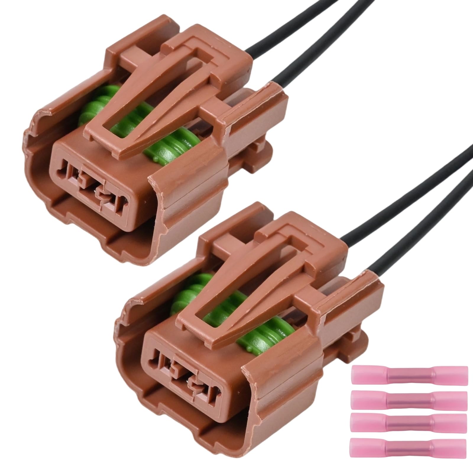 Photo 1 of 2PCS Front Fog Light Connector Harness fit for Jeep Wrangler 2010-2024, Pigtail Plug Wiring Harness