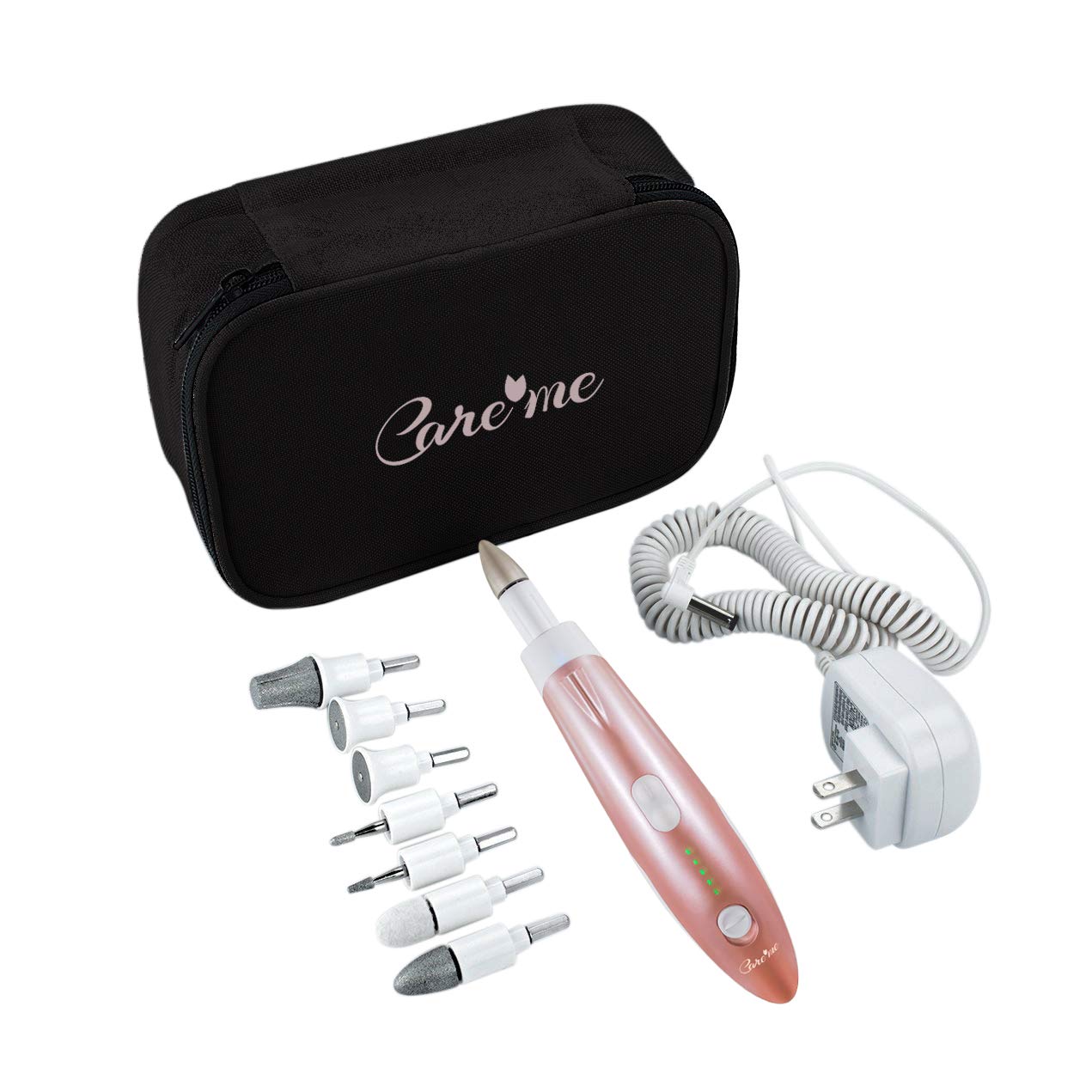 Corded Electric Nail Drill Set (File, Buffer, Polisher with 7 bits) –Powerful Professional Manicure & Pedicure Nail Care Tools for Natural, Acrylic, Gel Nails : Beauty