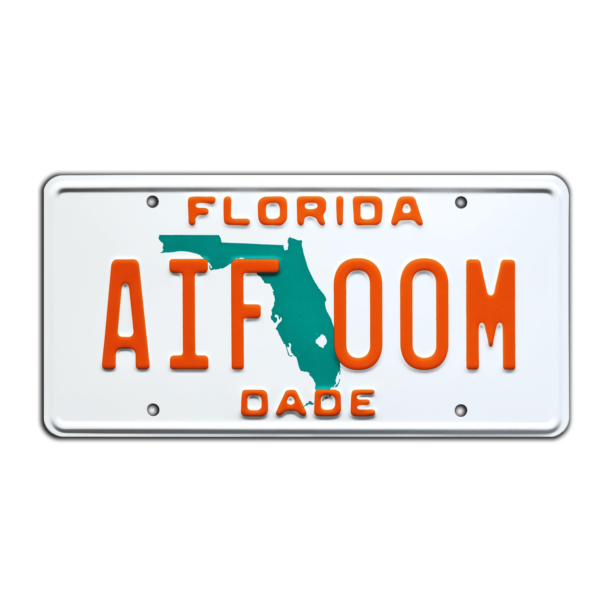 Celebrity Machines Miami Vice | AIF 00M | Metal Stamped License Plate