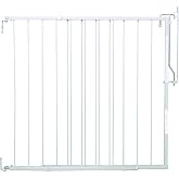 Cardinal Gates MG25 Duragate Baby and Pet Gate, 26.5-41.5 in, White | Steel hardware-mounted gate for children and pets. One-hand latch, two-way swing, and angle-capable installation.