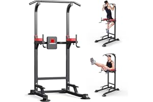 K KINGKANG Power Tower Dip Station Workout equipment Pull up Bar for Home Gym Adjustable Height Strength Training Fitness Excercise Equipment,Load 450LBS