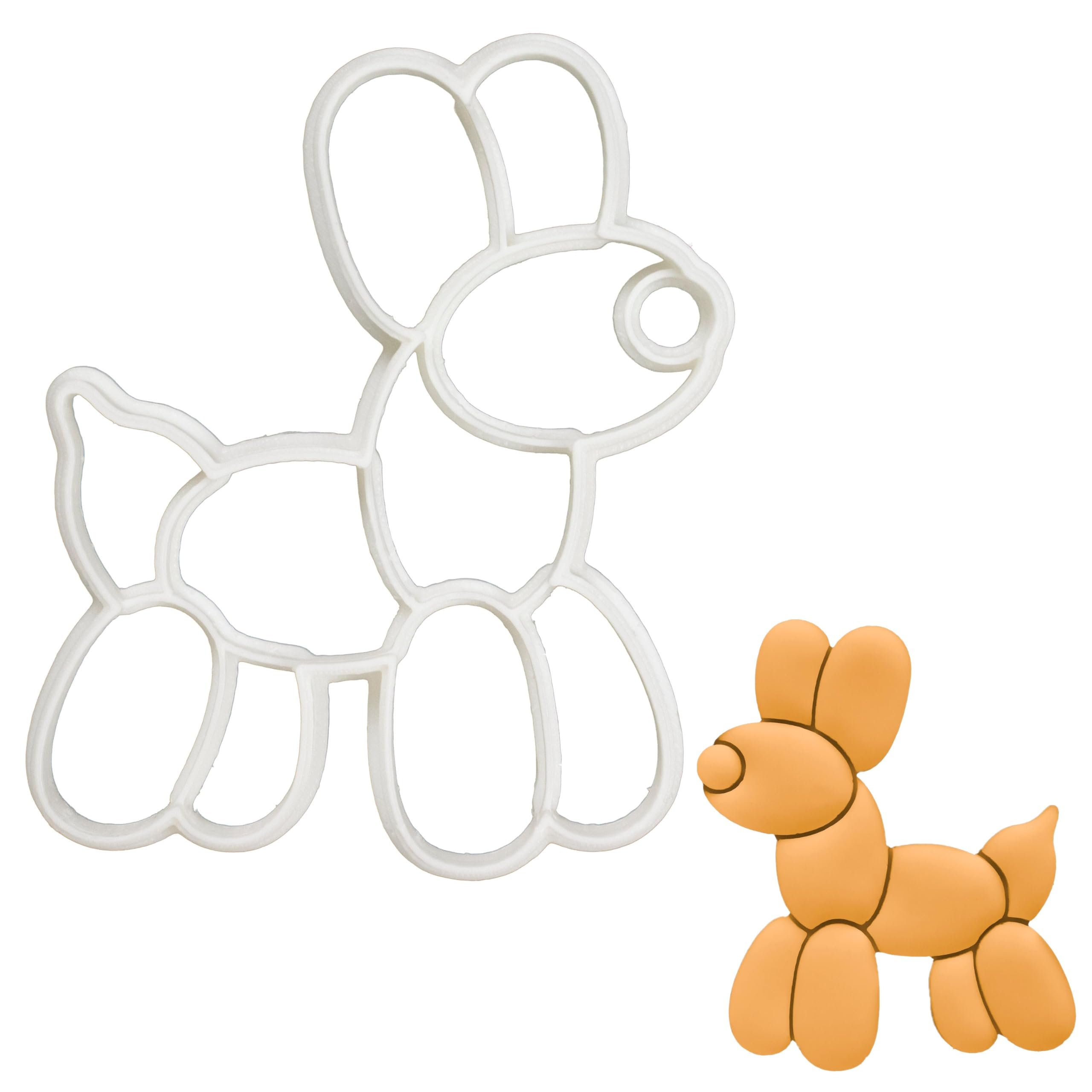 BAKERLOGY Balloon Dog Cookie Cutter - Detailed Biscuit Cutter Design for Baking and Crafts, Ideal on Fondant, Dough, Clay