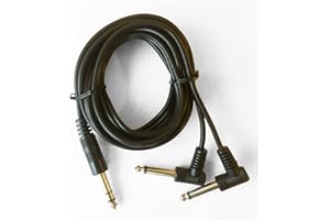 SILVERLINE AUDIO Silverline Y Cable Drum Splitters Compatible with Alesis V-Drums (7.5ft Stereo TRS Male to 2X Mono TS Males)