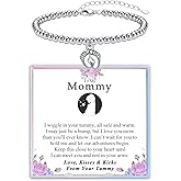 YBISNAIRE Mom to Be Gifts, First Time New Mom Gifts for Expecting Mommy Little Feet Charm Bracelet for Women New Mother Mommy Maternity Presents Shower 1st Mothers Day