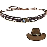 nemokamai Cowboy Hat Bands for Men Women, Leather Hatbands Belt for Cowboy/Western/Fedora/Cowgirl Hats