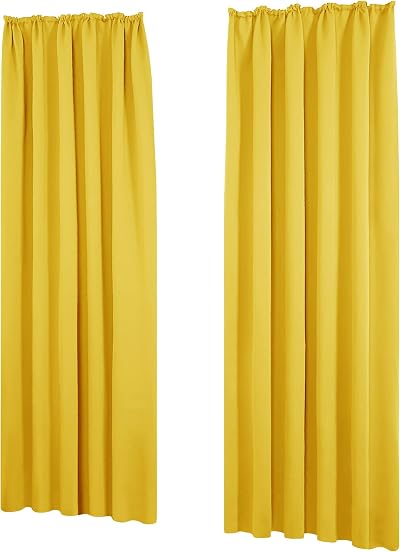 Deconovo Blackout Curtains Pencil Pleat Thermal Insulated 55 x 114 One Pair