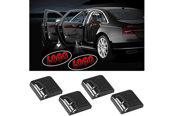 LZLRUN 4Pcs Custom Logo Wireless Projector Car Door Step Courtesy Welcome Lights