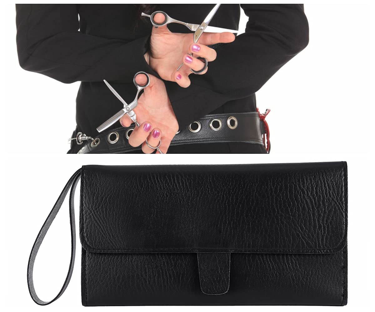 Hair Scissors Case, Salon Hair Tools Bag, Salon Tools Holster Bag, Stylist Barber Scissors Pouch Bag Hair Stylist Shear Scissors Holder Pouch Case Professional PU Leather Hairdressing Scissors To
