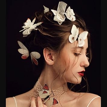 Estlion 12 Pcs Beautiful Multi Colors And Styles Butterfly Hair