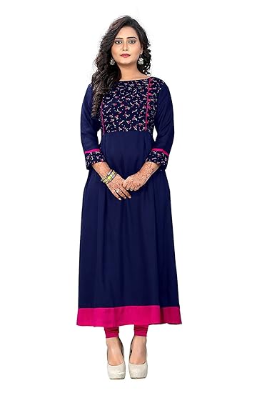Navabi Export Womens Crepe Full Stitched Kurti