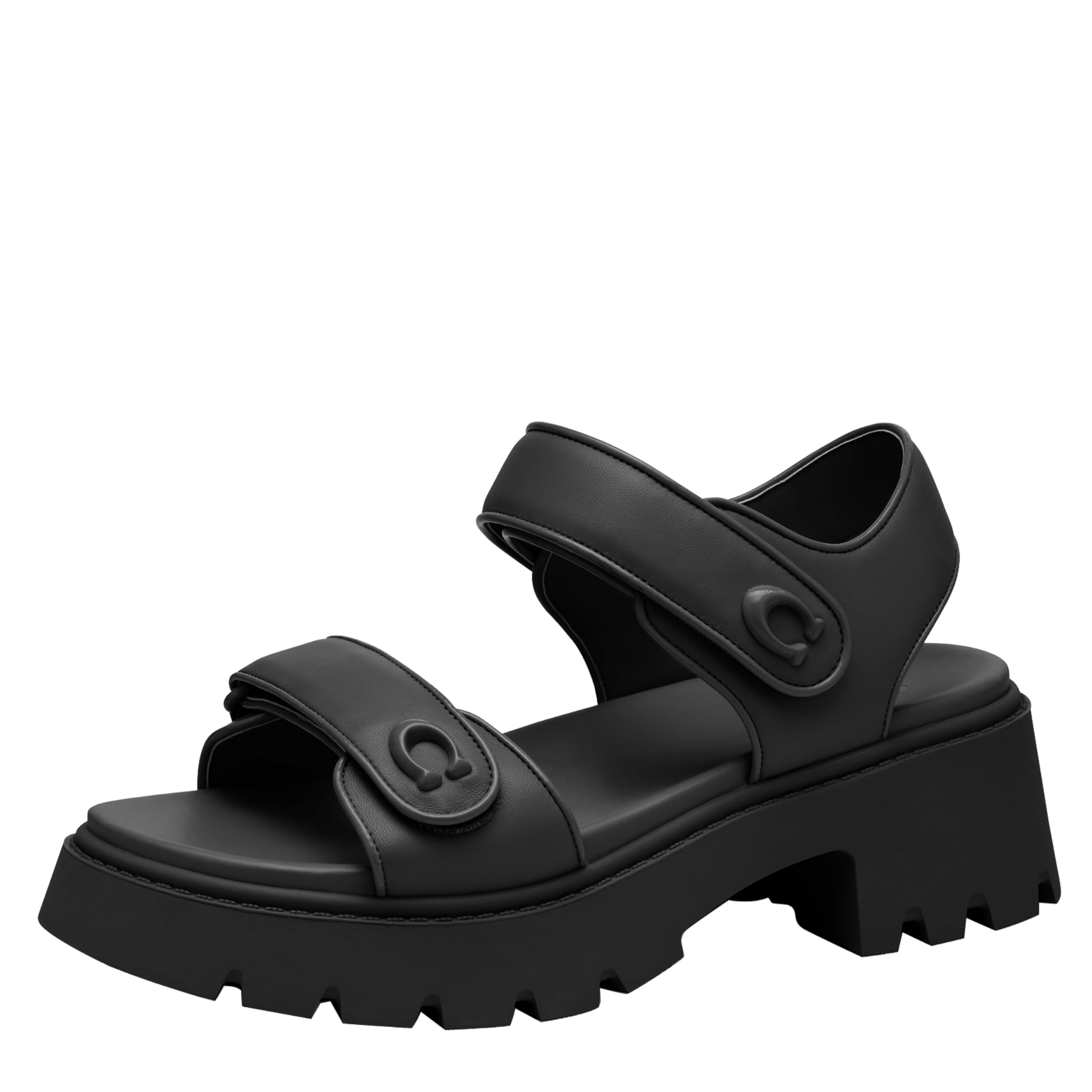 Photo 1 of Coach Brynn Platform Sandal, Charcoal/Black 11