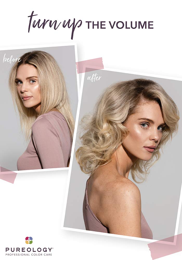 Pureology Pure Volume Shampoo | For Flat, Fine, Color-Treated Hair | Adds Lightweight Volume | Sulfate-Free | Vegan | Updated Packaging | 9 Fl. Oz: Premium Beauty